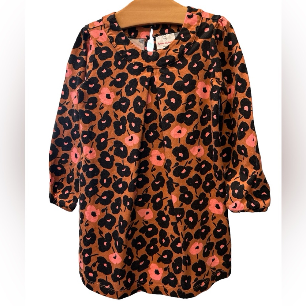 Hanna Andersson Dress, Black, Brown, and Pink, Size 110, U.S. Girl's Siz…